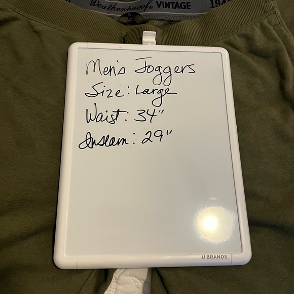 Weatherproof Men's Olive Tapered Joggers - Picture 5 of 5